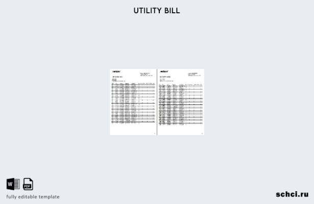 цифровая загрузка шаблона счета за коммунальные услуги Verizon, США, Нью Джерс 7